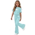 thumbnail image 5 of Fnooota Girls Summer Outfit Sets, Short Sleeve Gifts Casual Kids' Casual Clothing Sets Mint Green Size 12, 5 of 6