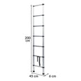 thumbnail image 2 of Escalera Telescópica Aluminio 2 Metros Retráctil Plegable - Soporta 150 kg - Diseño Compacto Portátil con Seguros de Bloqueo, 2 of 5