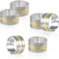 thumbnail image 1 of Set of 6 Elegant Metal Buckles Decorative Napkin Ring for Dining Table Parties, 1 of 5