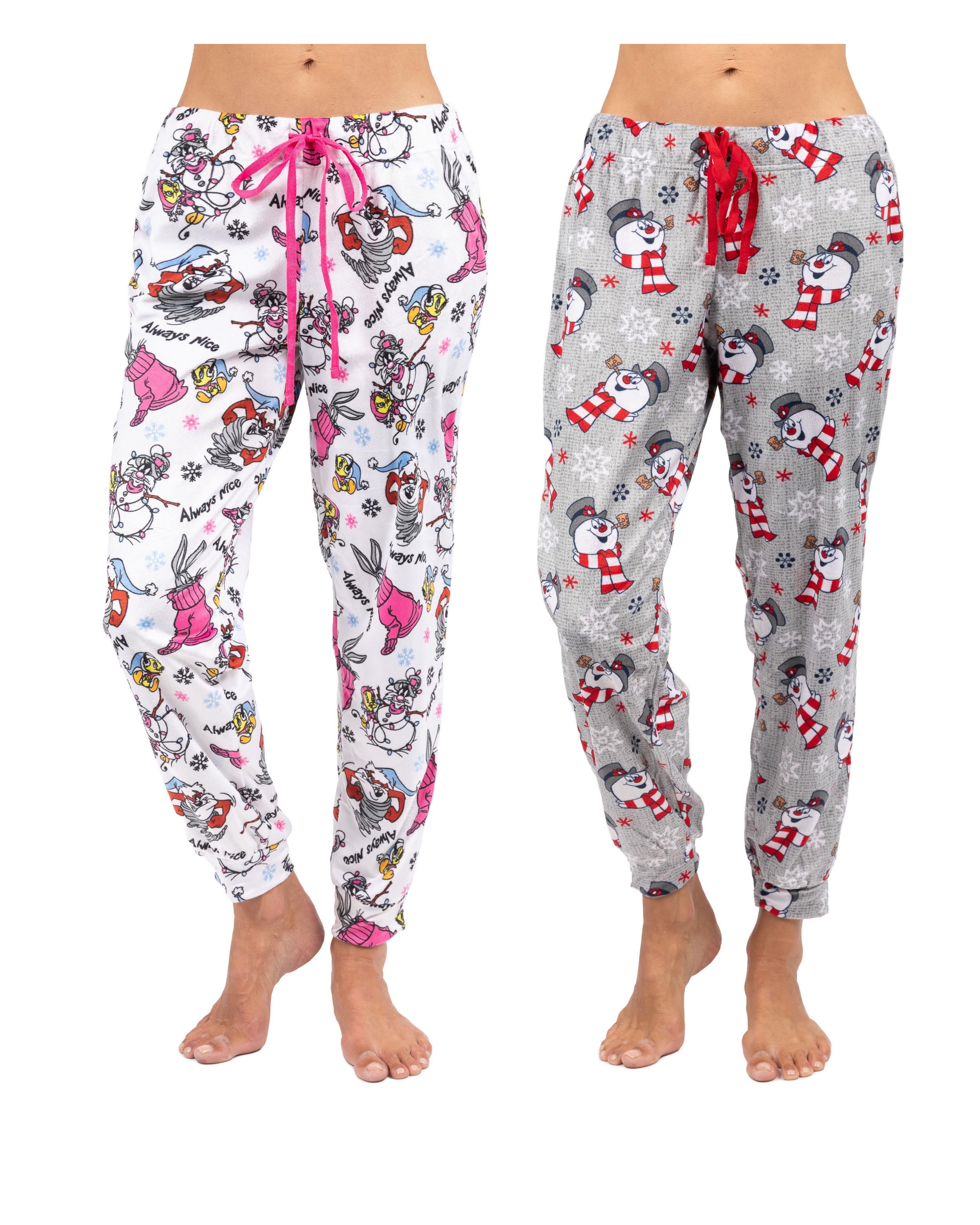 Disney 2 Pack Womens Pajama Sleepwear Pants Female, Bugs/Frosty, Size ...
