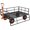 Black+Orange, variant on EastVita Heavy Duty 1200 Lbs Capacity Steel Garden Cart 3-in-1 Utility Metal Wagon with Removable Mesh Sides to Convert Into Flatbed