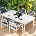thumbnail image 2 of Modern Hockey Table Cloths for 3 Foot Rectangle Tables, Abstract Minimalist Black Grey Patio Waterproof Elastic Fitted Tablecloths, Washable Rectangular Table Cover for Camping, 2 of 8