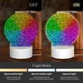 thumbnail image 3 of Balery Colorful Glitter Pattern Acrylic Night Light Gift with 3 Color ModesTouch-Sensitive LED Lamp Perfect Gift for Mother's Day, Birthday, or Christmas, 3 of 9
