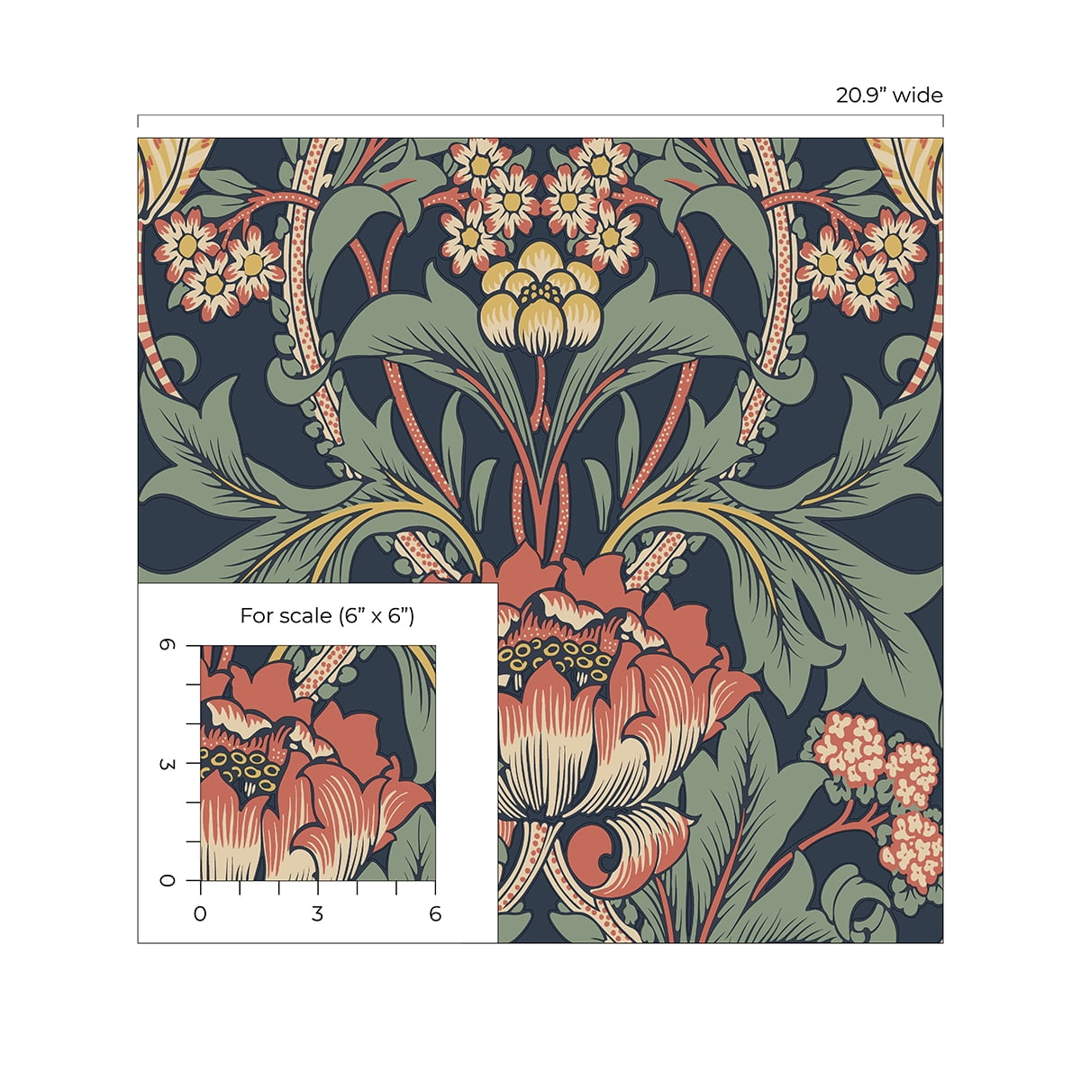 NextWall  Primrose Floral Peel and Stick Wallpaper - 20.9 in. W x 18 ft. L