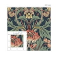 thumbnail image 3 of Seabrook Designs Denim Blue & Auburn Primrose Garden Floral Prepasted Wallpaper - 20.9 in. W x 33 ft. Roll, 3 of 7