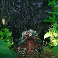 thumbnail image 6 of Fufafayo under $5 Resin Garden Miniature, Floral Outdoor Patio Decor, Tree Stump Fairy Door, Yard Landscape Accent, Mom Garden Kit, Window Sill Decor, Magical Realm Creation, Outdoor Art, 6 of 6