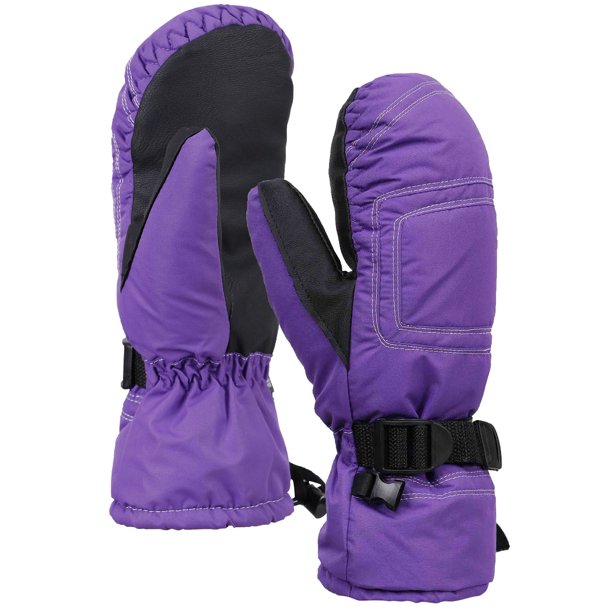 Simplicity Womens Thinsulate Lined Waterproof Ski Mittens Winter