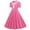 Pink womens dresses, variant on Summer Saving Wycnly Womens Dresses Cocktail Party Prom Empire Waist Flowy Pleated Swing Vintage 1950S Dresses with Bow-Knotted Summer Polka Dot Print V-Neck Short Sleeve Formal Midi Dress Pink XXL