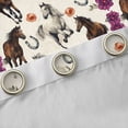 thumbnail image 4 of Homewish Western Horse Animal Black Out Curtains for Teen, Floral Flower Curtains Pack of 2 (42x63 Each), Vintage Rustic Farmhouse Bedroom Curtains, Curtains and Drapes Bedroom Decor, 4 of 6