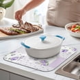 thumbnail image 2 of Pioneer Flower Floral Print Pattern Dish Drying Mat for Kitchen 1 Pack, Ultra Absorbent Microfiber Dishes Drainer Mats,16"x18", 2 of 6