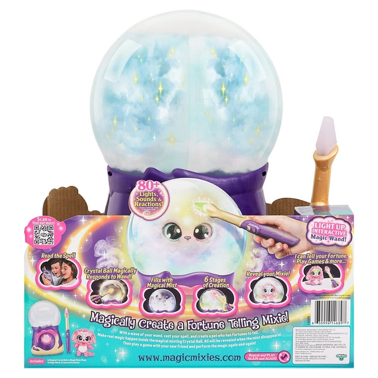  Magic Mixies Moonlight Edition Glow in The Dark Magical Crystal  Ball with Interactive Pet. 80+ Reactions, Sounds, and Lights. Bundle  Includes Two Bonus Mist Refill Vials and 2 Mini Crystal Cauldrons 