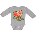 thumbnail image 3 of Inktastic I'm One in a Melon Watermelon Heart Boys or Girls Long Sleeve Baby Bodysuit, 3 of 5