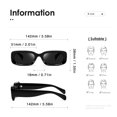 thumbnail image 2 of Gafas de sol Kimorn Retro Rectangle K1703 UV400 para mujer y hombre, 2 of 6