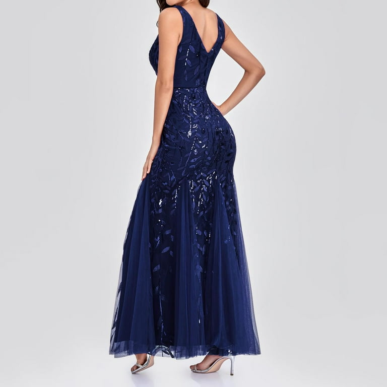 GZWYHT Dresses for Women 2025,Prom Dresses Fishtail Evening Dresses  Embroidered Wedding Bridesmaid Evening Bandage Prom Ball Gowns Formal  Dresses,Graduation Dress,Navy Dress,Party Dresses XL - Walmart.com