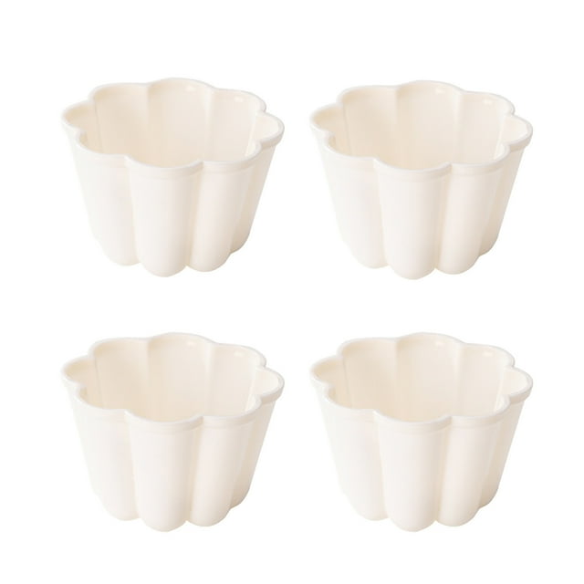 Uklsqma Food Grade Jelly Pudding Mould 4Pcs Set | Cake Baking Mold Ice Cube Tray | Heat and Cold Resistant Complementary Food Mold | Smooth Flip Design for Easy Demolding | Multi-Use Fo