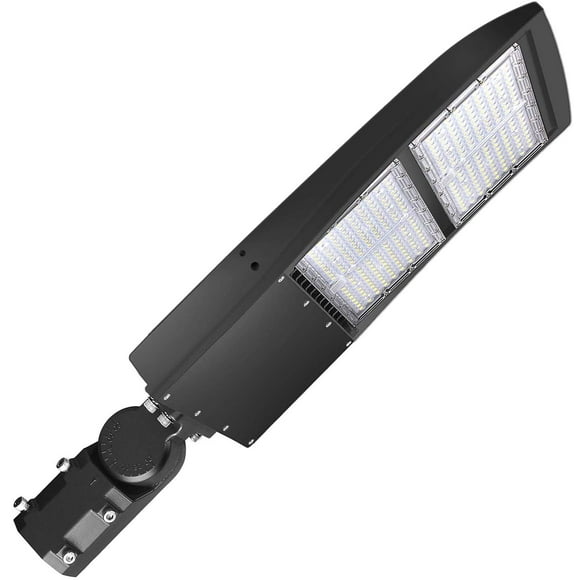 OSTEK LED Parking Lot Lights 300W LED Shoebox Street Pole Lighting, Waterproof 42000LM Outdoor Commercial Area Road Lighting 4000K 100-277V DLC UL