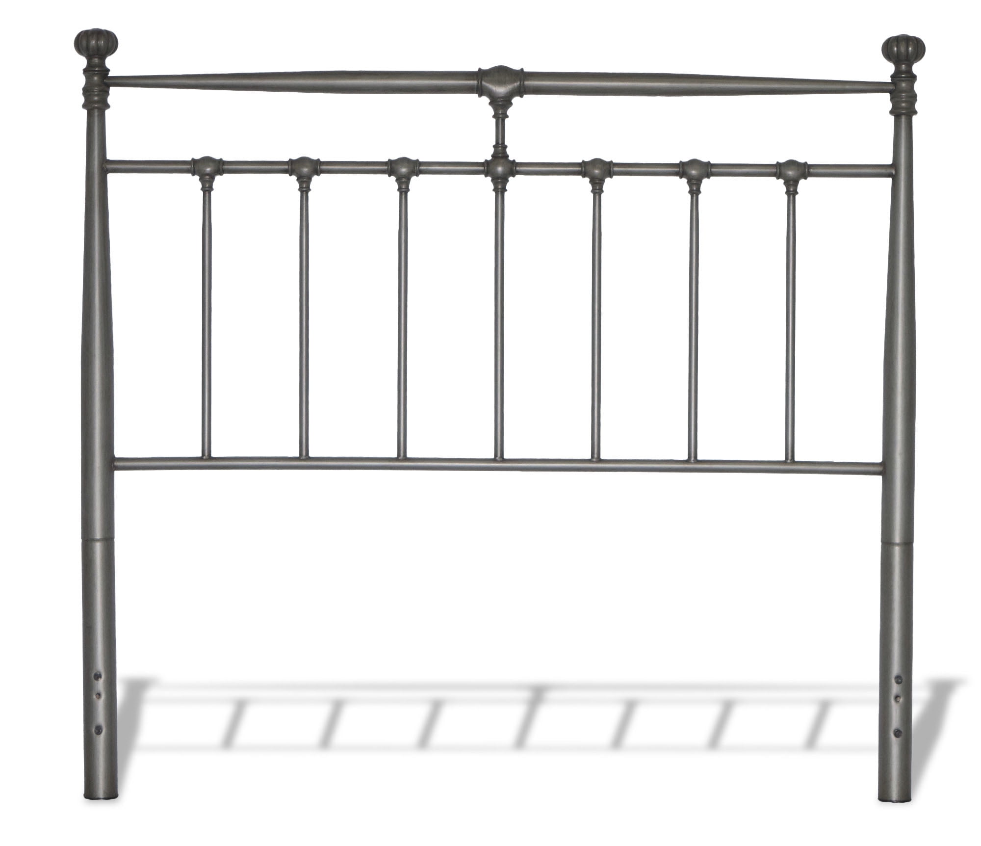 Kensington Metal Headboard Panel with Stately Posts and Detailed