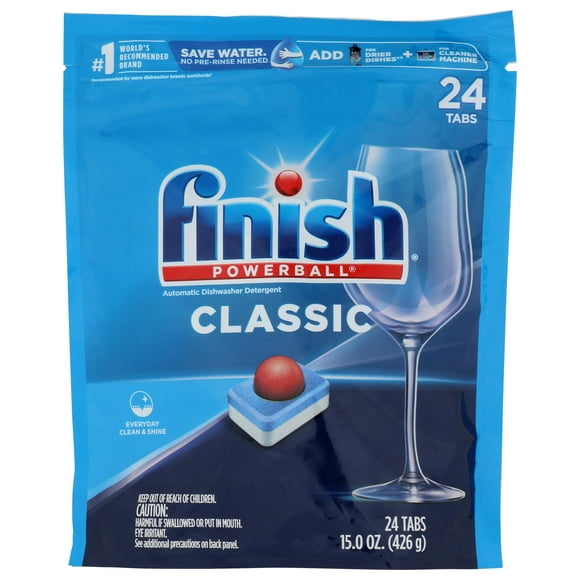 Finish Détergent pour Lave-Vaisselle en Tablette Parfum Original Classique 24 Pk