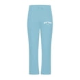 thumbnail image 4 of Baggy Sweatpants Men Straight Leg Trendy Newyork Letter Printed Trousers Open Bottom Athletic Joggers For Men With Pockets, 4 of 5