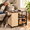 Left, variant on Right Side Cat Scratcher Side Table with Storage for Couch, 36.61 x 24.45 x 4.33 Inches