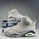 thumbnail image 1 of Ni - ke Ni - ke Id Air Jordan 6 Retro Georgetown Men’s Size 9 Gray Suede Basketball Sneaker, 1 of 5