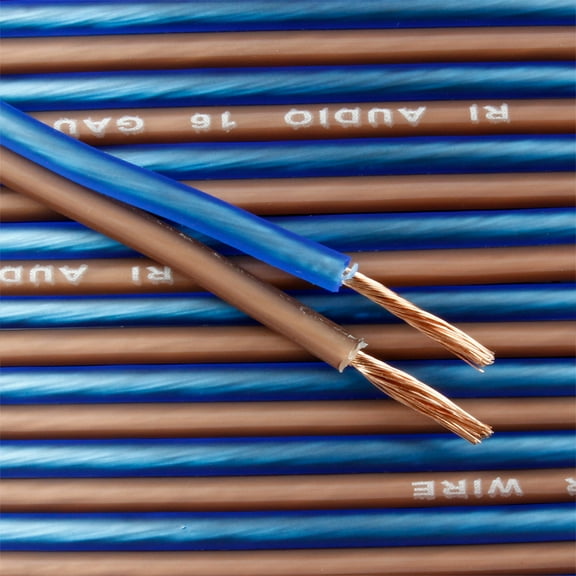 RI Audio 16 Gauge Speaker Wire CCA Car Audio Home Theater 50 Ft Section Flexible Casing Zip