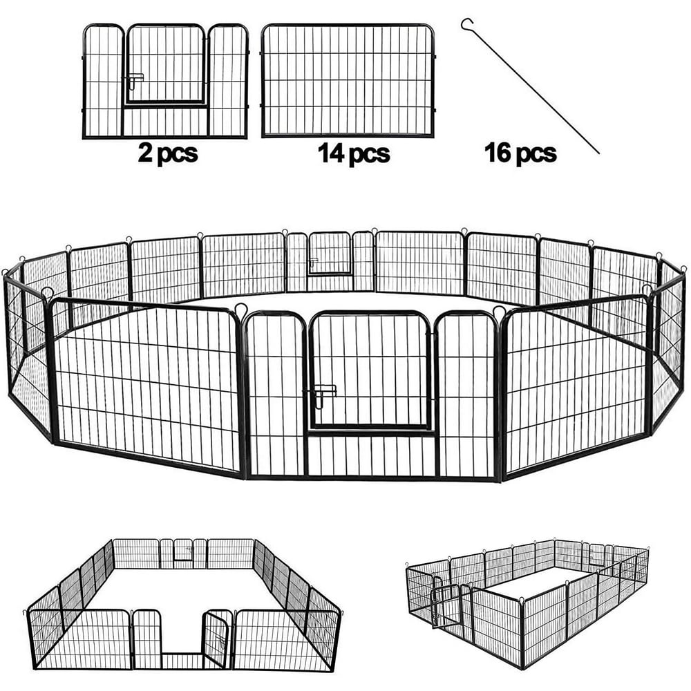 BestPet Dog Pen Extra Large Indoor Outdoor Dog Fence Playpen Heavy Duty