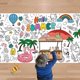 thumbnail image 1 of Póster/Mantel Gigante Para Colorear De Verano - Juguetes De Verano - Pancarta Para Colorear De Papel Gigante De 30 X 72 Pulgadas - Manualidades Para Niños Actividades Regalos Juegos Helado Favores De, 1 of 2
