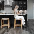 thumbnail image 3 of Maven Lane Emerson Counter Stool in Weathered Natural Wood Finish with Avanti Bone Vegan Leather, 3 of 12