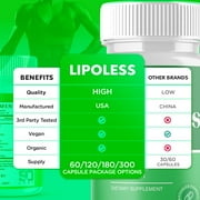 LipoLess Advanced Formula Pills Supporting Energy and Healthy Lifestyle Lipo Less 180 Capsules