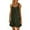 Army Green, variant on Long Dresses For Women Women's Casual Beach Mini Dress Solid Color Sleeveless Backless Camisole Summer Relaxation Wear