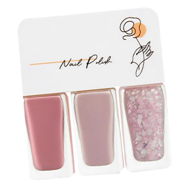 3pcs Water Based Nail Polish Set Women Easy Peel Off Quick Dry Nail Polish for Dating Halloween Party T14