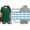 thumbnail image 6 of MOSHU Scoop Neck T-shirts for Women Short Sleeve Plus Size Tops Curved Hem Womens Shirts, 6 of 10