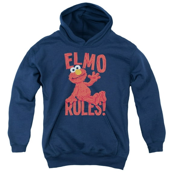 Sesame Street - Elmo Rules - Youth Hooded Sweatshirt - X-Large