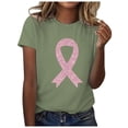 thumbnail image 1 of LUOGENLI Chemises pour Femmes Mode Décontractée Imprimé Ruban Promotionnel International Mois T-shirt à Manches Courtes Col Rond T-shirts Graphiques Vintage Fête de la Saint-Patrick Vert Armée m, 1 of 3