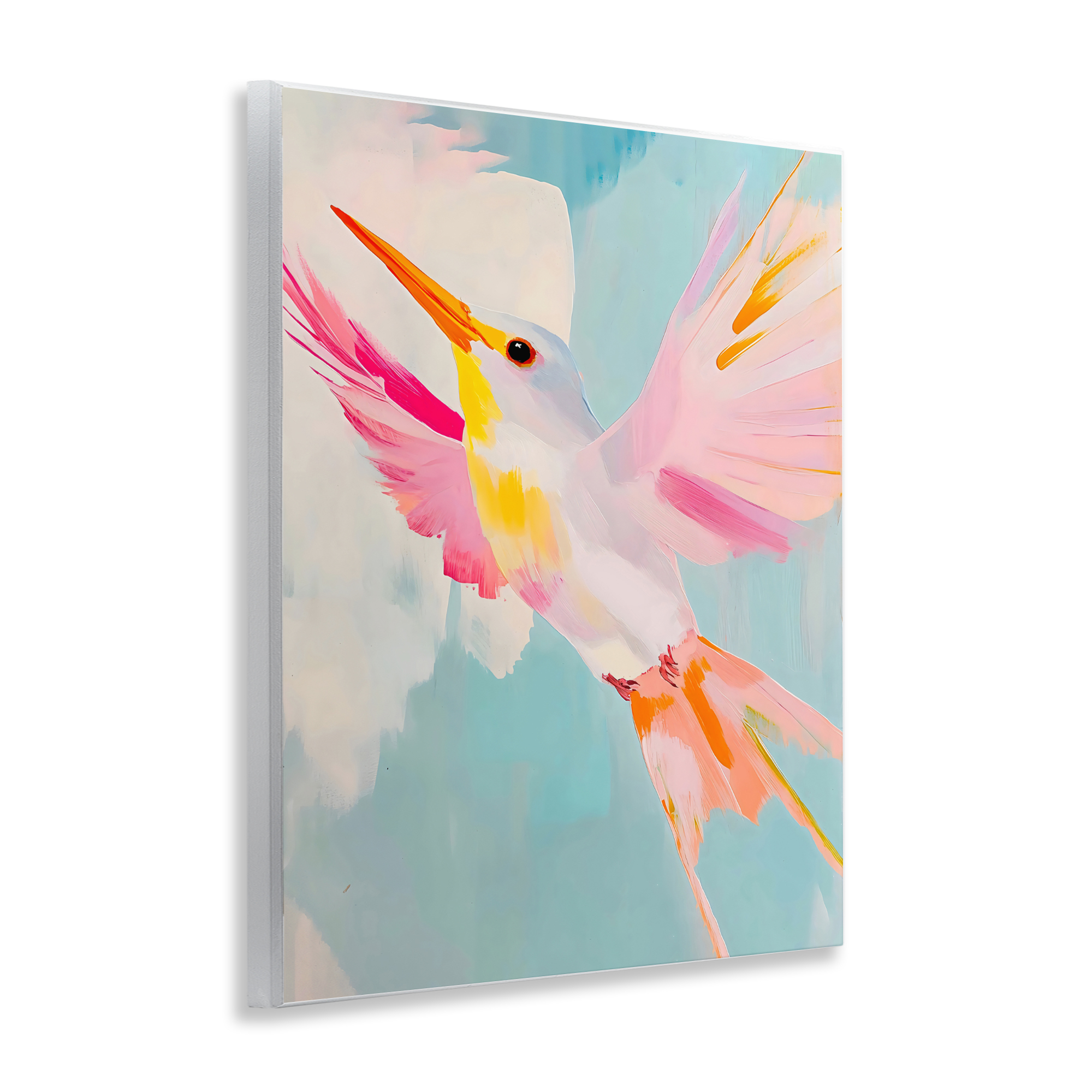 Stupell Industries Pastel Hummingbird Soaring Wall Plaque Art, design by The Prints Vibe