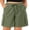 Army Green, variant on CQONEPT Plus Size Cargo Shorts for Womens Drawstring Elastic Waist Shorts Summer Fshion Clothes with Pockets Khaki 2XL