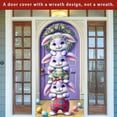 thumbnail image 6 of Djunllk Easter Door Cover - Fine Bunny Eggs Pattern Easter Theme Spring Decor for Holiday Party Room Wall Front Door Outdoor Indoor, 70.8 x 35.4 inch, 6 of 9