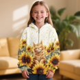 thumbnail image 2 of Pzuqiu Sunflower Cat Hoodies for Kids Versatile Stretchy Boys' Fashion Hoodies & Sweatshirts Practical Wind Proof Long Sleeve Jacket Outfits Personalized for Young Boys 12-13, 2 of 7