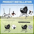 thumbnail image 5 of Portable Hammock Camping Chair with Adjustable Canopy, Foldable Swing & Rocking Design, Shade, Cup Holder for Camping & Picnic (1 Pack), 5 of 6