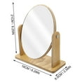 thumbnail image 4 of Tabletop Wood Mirror Creative Swivel Makeup Mirror Women Vanity Mirror, 4 of 7