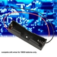 thumbnail image 3 of 10 Pcs  Battery Case 3.7V  Battery Case Single Slot Black Battery Holder With 2 Wire Serial Connection, 3 of 8