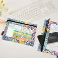 thumbnail image 4 of Colorful Zebra Stripe Animals 2 Pack Pencil Pouch for 3 Ring Binder Smooth Zipper Folders with Pockets Clear Window Pencil Case, 4 of 6