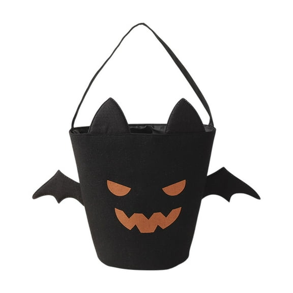 WEGFTDUOP Halloween Decoration Halloween Bag Kids Candy Bucket Tote Bag Halloween Bag Multi Pattern Candy Tote Bucket Multipurpose Portable Reusable Candy Bucket Halloween Indoor Outdoor Decoration
