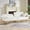 Teddy Fleece-White, variant on Aukfa 79" Futon Convertible Sofa Bed, Adjustable Arm, 2 Pillows&Side Pocket, Teddy Fleece, Gray