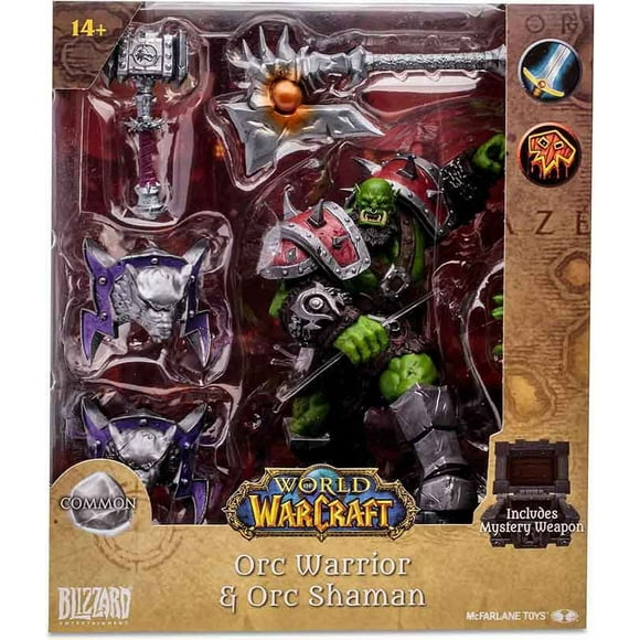 World Of Warcraft 7 Inch Static Figure Common Wave 1 - Orc Warrior & Shaman
