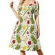 thumbnail image 3 of Vestido de manga corta con patrón de Sucot para mujer, vestido de verano largo para mujer, falda de verano diaria, 3 of 7