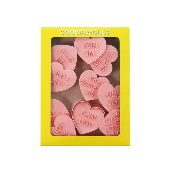 Cookie Cutter Set Lixsun 10Pcs - Valentine's Day Love Fondant Molds for Cake Decorating and Baking