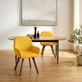 thumbnail image 6 of Art Leon Linen Fabric Accent Chair Swivel Desk Chair,Yellow, 6 of 6
