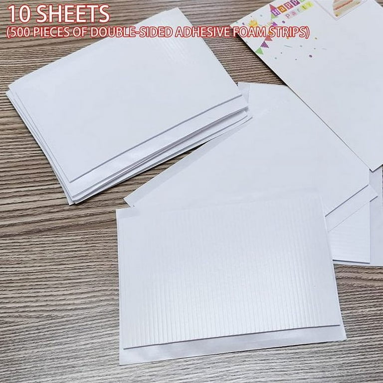 3 Sheets/Pack 13.8 cm Length 3mm Depth Double-sided Adhesive Foam Strips